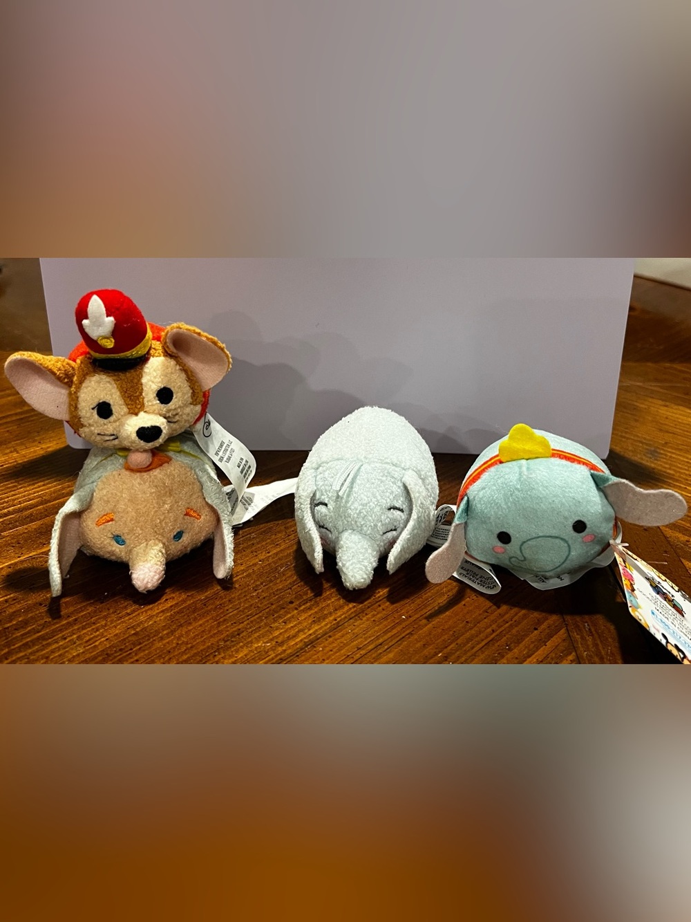 Disney Tsum Tsum Mini Plush Lot of 4 Dumbo (three different) & Timothy Mouse